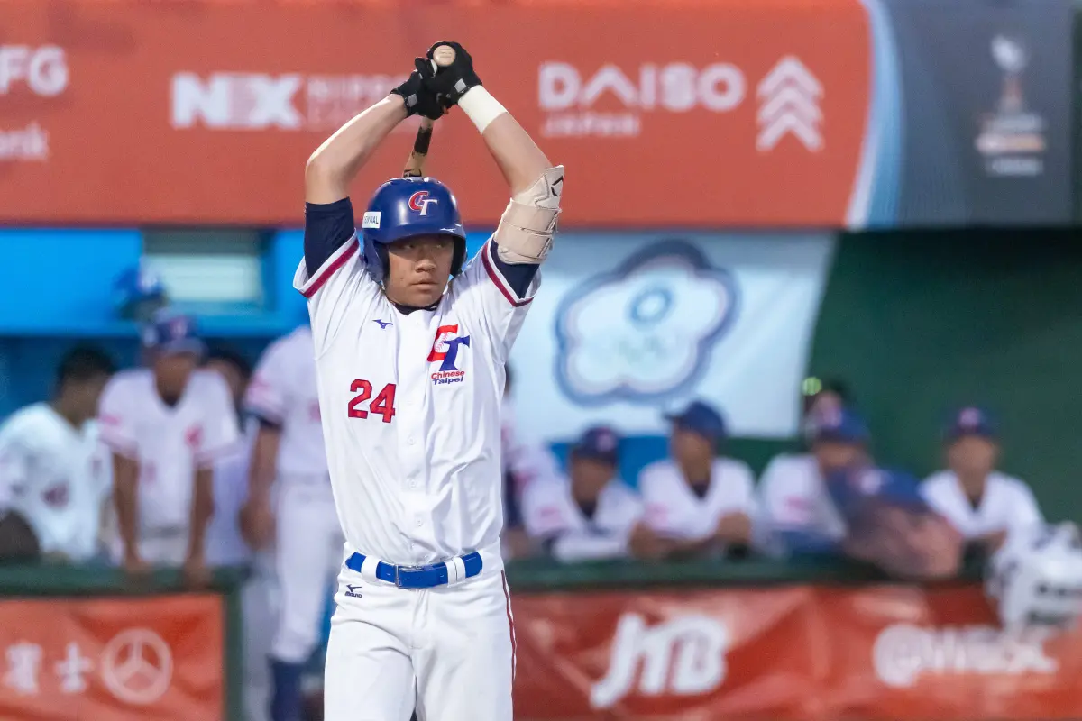 ▲張育豪7局下敲再見安率中華隊2：1險勝巴拿馬。（圖／中華棒協提供）