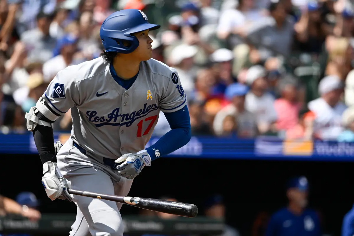 ▲洛杉磯道奇二刀流球星大谷翔平單場5打席全上壘，面對同胞菅野智之轟出雙響砲，本季累計45轟，助道奇以5：2擊敗金鶯。。（圖／路透／達志影像）