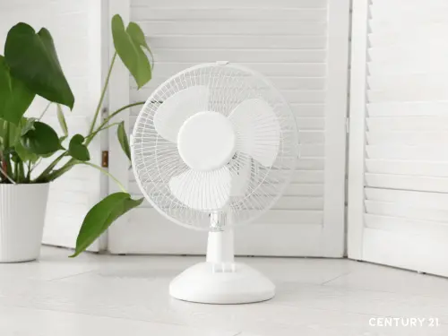 ▲把握清晨與夜間較低溫的時段，適度開窗並搭配循環扇，製造交叉對流，可有效帶走熱氣並引入涼爽空氣。（圖／21世紀不動產提供）