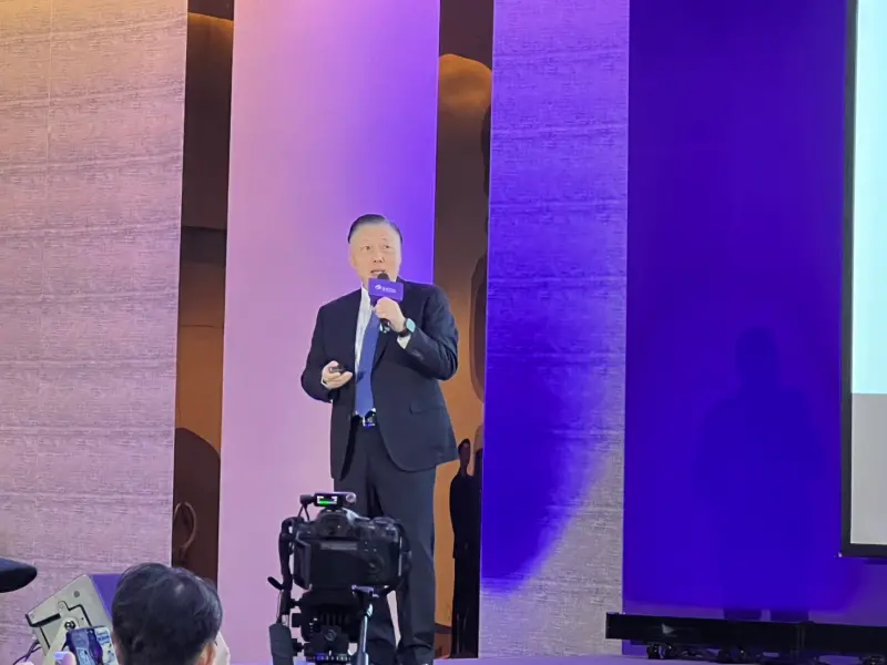 ▲日月光半導體執行長吳田玉今（8）日表示，台灣半導體在這波AI需求中，是既得利益者，佔有先機。（圖／記者林汪靜攝）