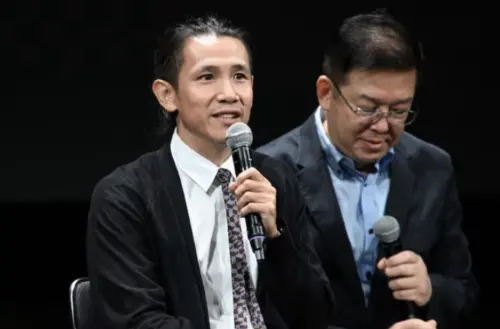 ▲《我們意外的勇氣》導演游紹翔在大阪電影節中回答現場觀眾的提問，該片有頗熱烈的反應。（圖／壹壹喜喜提供）