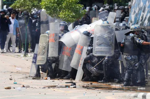 ▲尼泊爾，示威（圖／美聯社／達志影像）