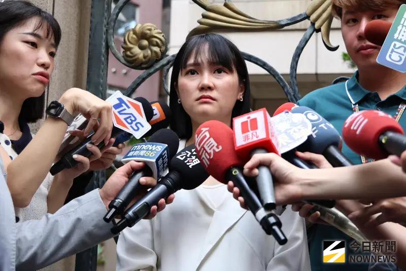 ▲民眾黨發言人吳怡萱批總統府鬼話連篇。（圖／記者朱永強攝，2025.09.09）