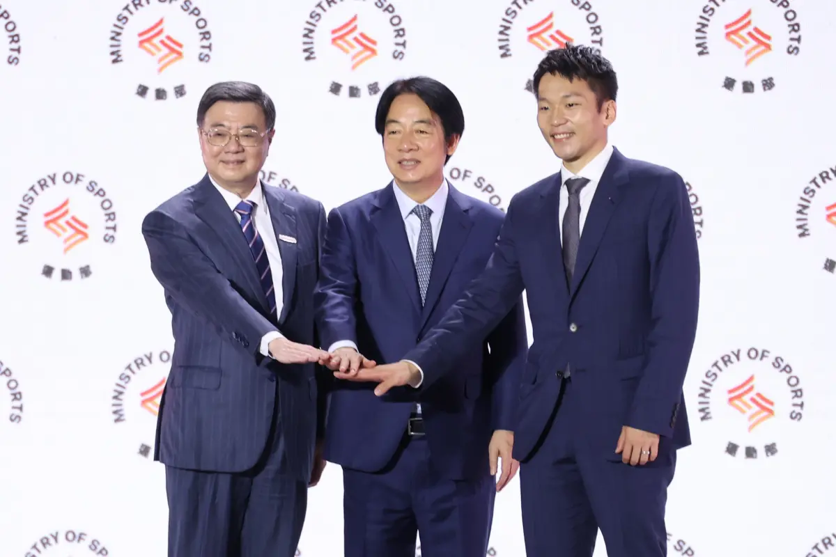 ▲賴清德、卓榮泰、李洋今出席「運動部揭牌暨部長布達典禮」。（圖／記者陳明安攝，2025.09.09）