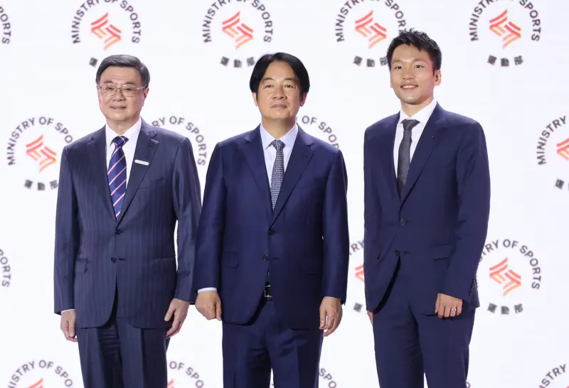 ▲賴清德、卓榮泰、李洋今出席「運動部揭牌暨部長布達典禮」。（圖／記者陳明安攝，2025.09.09）