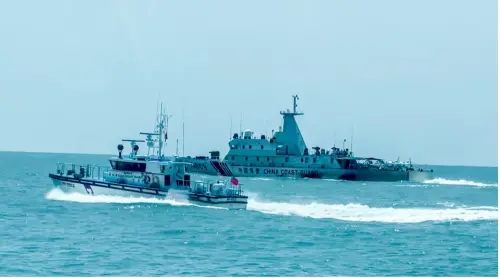 China tries to erode Taiwan’s defense capabilities through gray zone tactics. (The Coast Guard Administration)
