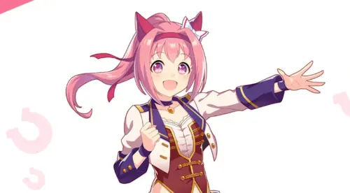 ▲Cygames手機遊戲《賽馬娘》當中，春麗的形象是粉紅色的嬌小女孩，粉紅色是春麗頭套的代表色。（圖／Cygames）