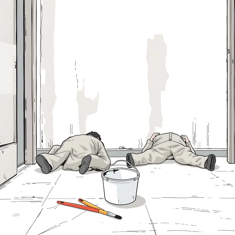 ▲北市內湖區2名工人裝潢時疑似因通風不良，導致吸入過高濃度甲苯而亡。（示意圖／123RF）