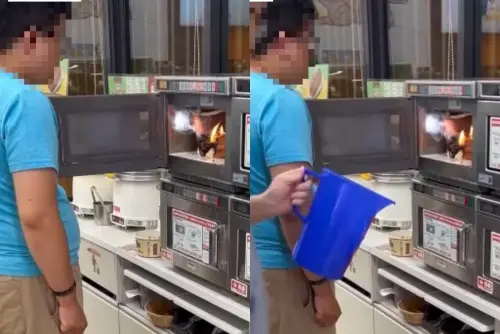 已知用火...情侶超商微波「木製餐盒」起火　店員急救火險釀災
