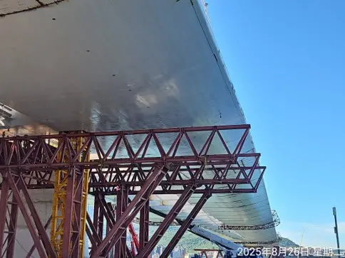 ▲淡江大橋20250826進度（圖／翻攝自淡江大橋計劃網站）