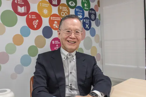 ▲台灣永續能源研究基金會董事長簡又新，點出循環經濟國際趨勢方向，盼台灣企業能持續朝前努力。（圖／NOWnews攝）