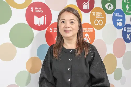 ▲阿瘦總經理郭欣怡強調，永續循環這件事情是一個起點，但是沒有終點。（圖／NOWnews攝）