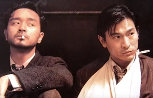 ▲劉德華（右）與張國榮（左）合演的《新上海灘》，也是由潘文傑執導。（圖／摘自IMDb）