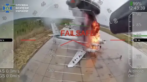 A drone attack called Operation Spiderweb carried out by Ukraine. (Wikipedia)