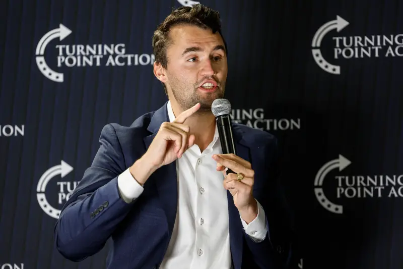 ▲美國保守派網紅與青年意見領袖柯克（Charlie Kirk）遭槍擊身亡。（圖／美聯社／達志影像）