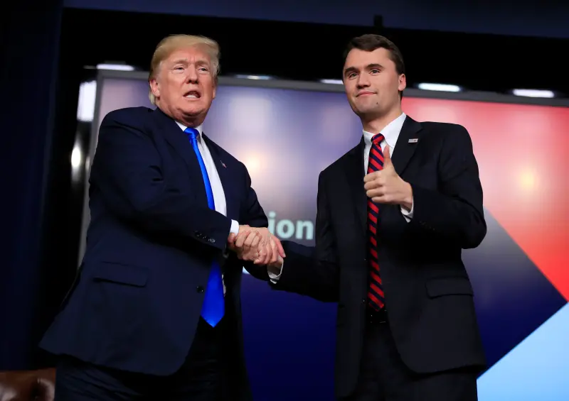▲美國總統川普的政治盟友、右翼評論員柯克（Charlie Kirk）遭槍擊身亡。資料照。（圖／美聯社／達志影像。）