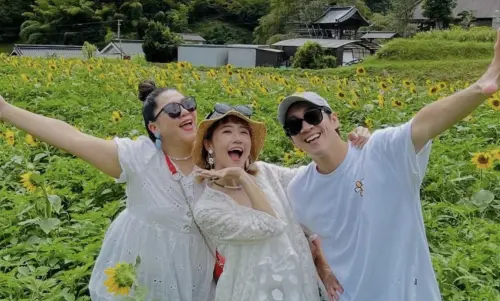 ▲Amanda（左）跟LULU（中）、陳漢典（右）感情深厚。（圖／