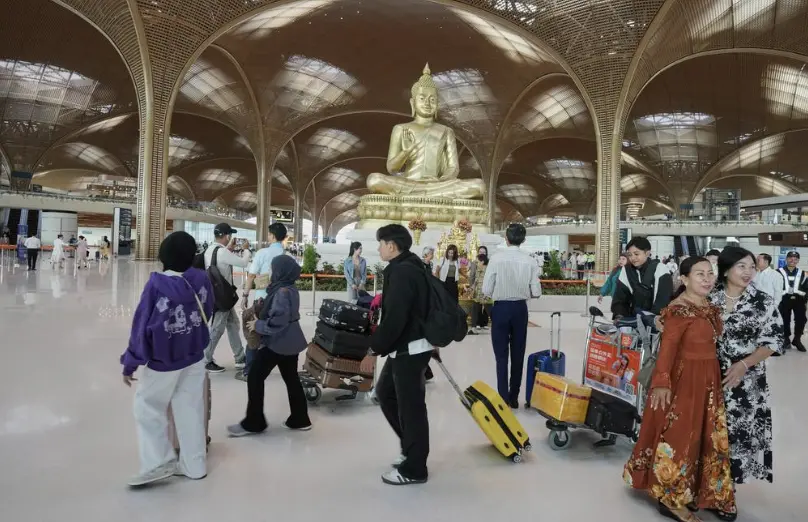 ▲柬埔寨首都金邊全新的德崇國際機場正式投入營運。（圖／美聯社／達志影像）