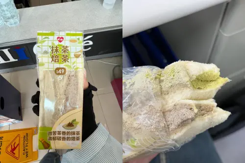 ▲萊爾富新品「抹茶焙茶三明治」近日大爆紅，憑藉爆滿餡料與超強口感，廣受許多老饕喜愛。（圖／翻攝Threads）