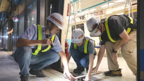 ▲程式化停車測試以驗證是否於月台停車。（圖／臺北市捷運工程局提供）