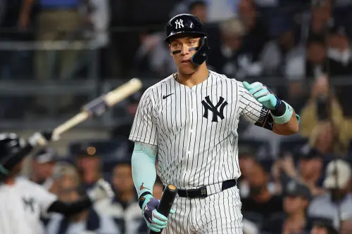 ▲洋基隊長「法官」賈吉（Aaron Judge）遭運動家播報員酸「靠迷你球場刷數據」，但道奇球星貝茲力挺點出他身為隊長的無可取代價值。（圖／美聯社／達志影像）