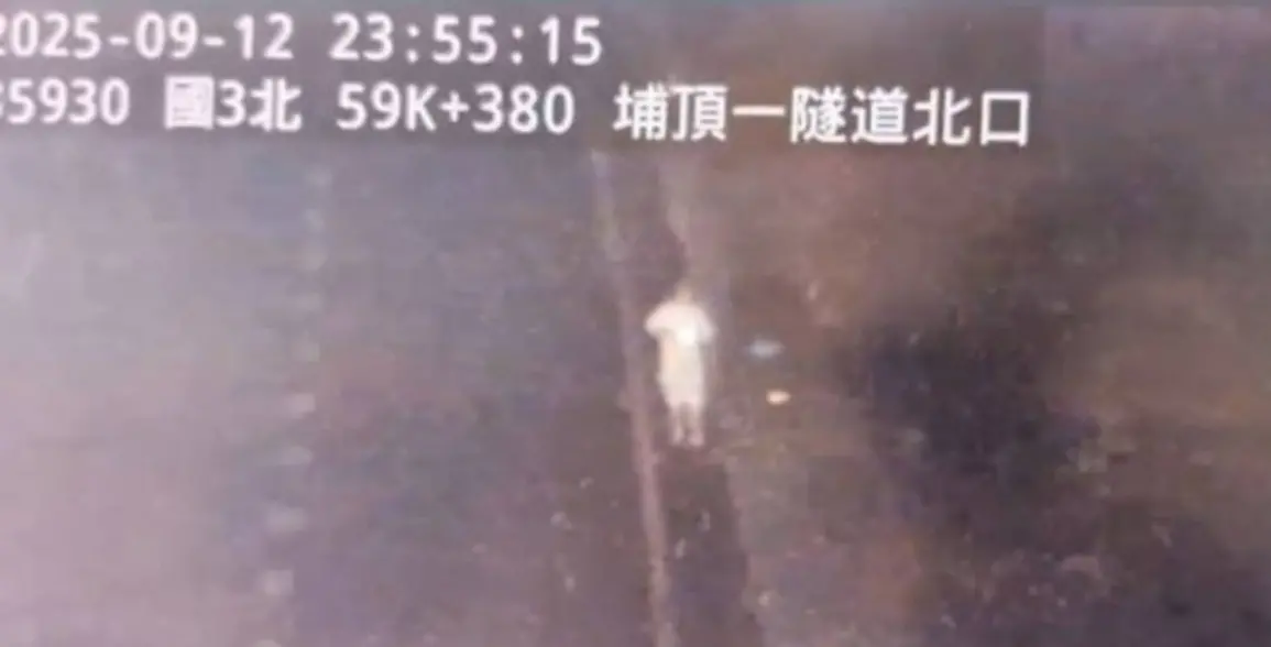 ▲國道警方隨後調閱事故周邊監視器畫面，發現事發當時，一名身穿白色衣物的男子疑似為駕駛人。（圖／翻攝畫面）