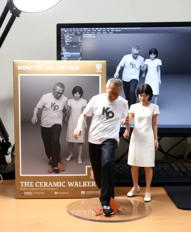    ▲陳佩琪PO出與柯文哲合照做成的AI圖。（圖／翻攝自陳佩琪臉書）  