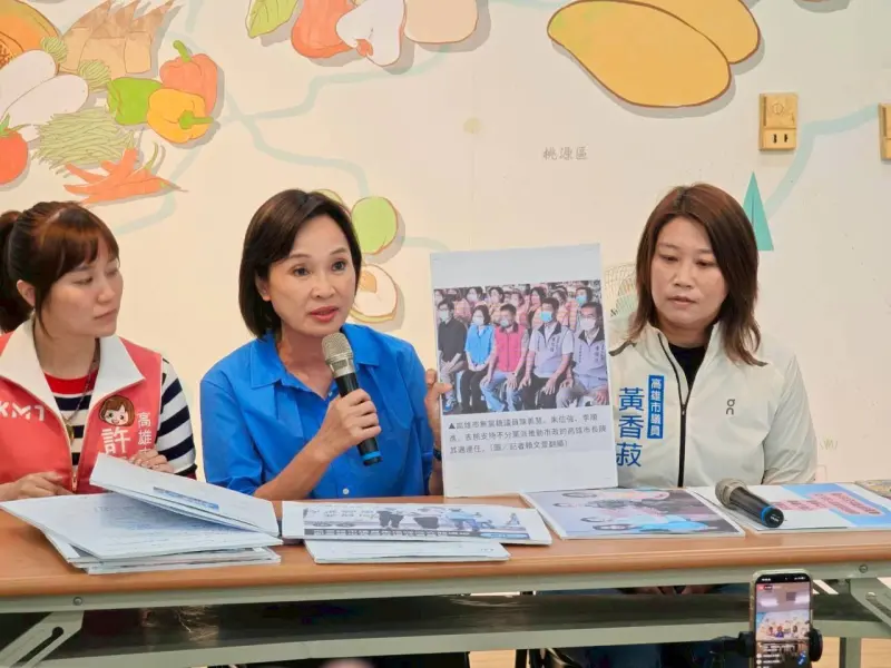▲國民黨立委柯志恩與高雄市議員黃香菽、許采蓁召開記者會痛批民進黨造謠。（圖／柯志恩辦公室提供）