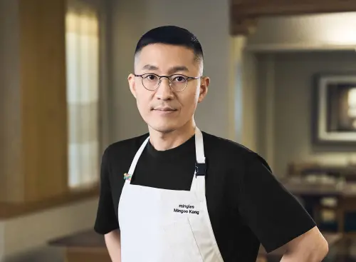 ▲「Mingles餐廳」的主廚姜珉求現年41歲，餐飲資歷相當豐厚。（圖／台北晶華酒店提供）