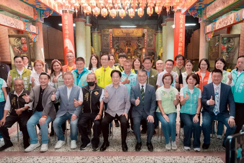 ▲賴清德今日前往彰化溪湖福安宮參拜並致詞，對鄉親喊話不敢辜負大家的期待。（圖／立委陳素月辦公室提供）