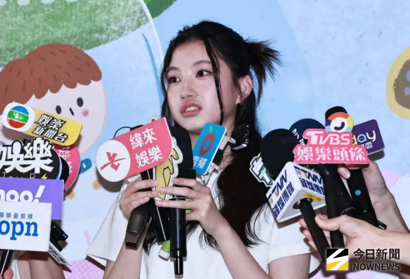 ▲李千娜21歲的女兒顧穎（如圖）正式出道，首度擔任公益大使獨自亮相，受訪時她提到與繼父黃尚禾的相處模式，看到顱顏患者的故事更當場落淚。（圖／記者吳翊緁攝）