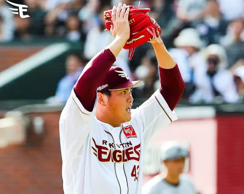 ▲東北樂天金鷲台灣投手宋家豪睽違485天再奪勝投，賽後在英雄訪問台大喊「感覺超級棒！」（圖／取自東北樂天金鷲官方IG）