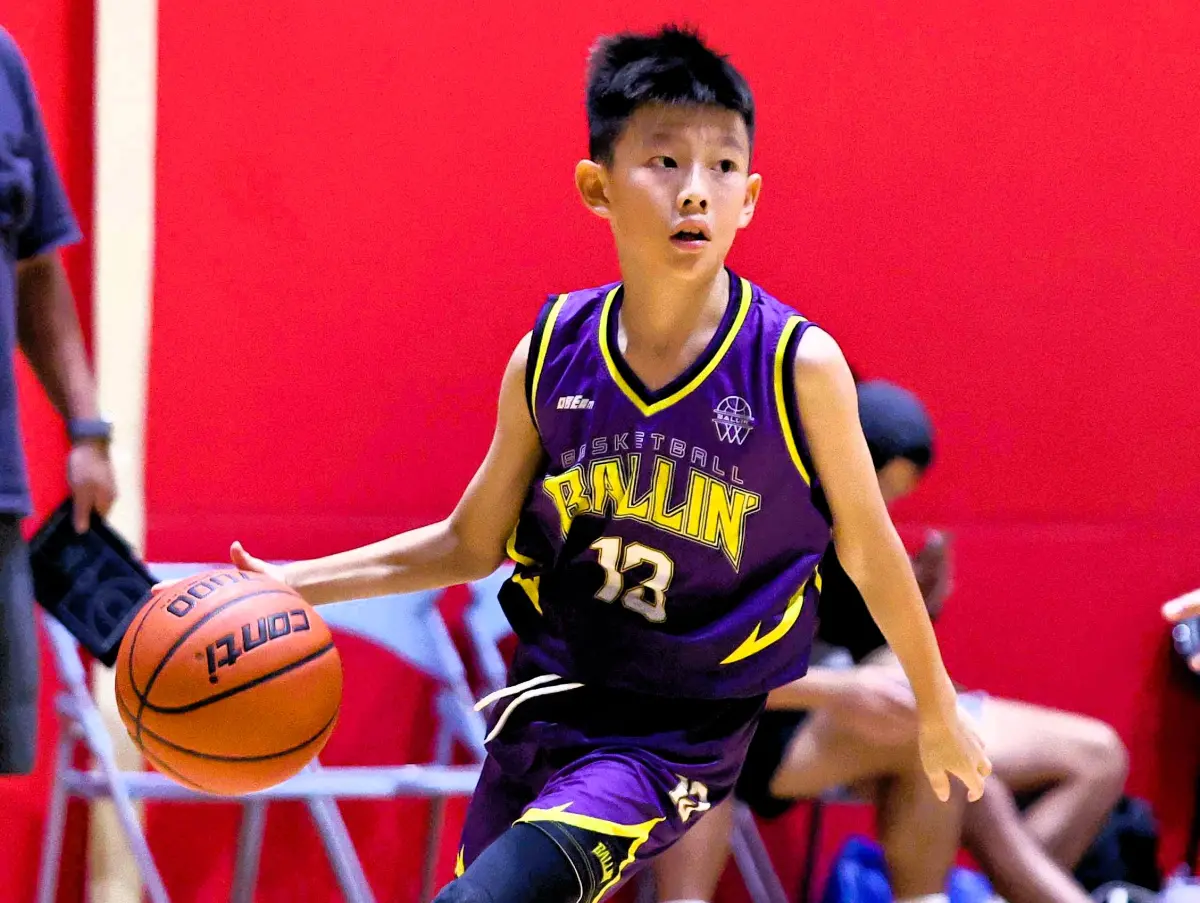 ▲Ballin頑球呂呈毅是籃球名將之子，全場有5分的貢獻。（圖／U19籃球聯盟提供）