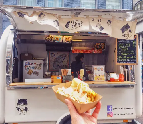 ▲台灣蛋餅之所以紅到國外，與台灣人在當地創立專賣蛋餅的餐車有關。（圖／Jen's Bing-Amsterdam臉書）