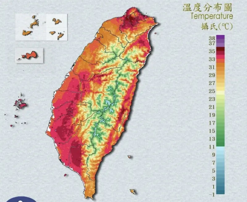 ▲今（15）日西半部高溫炎熱，新北五股中午飆出39度，台北內湖也有37.1度，氣象署已對9縣市發布高溫資訊。（圖／記者葉政勳攝）