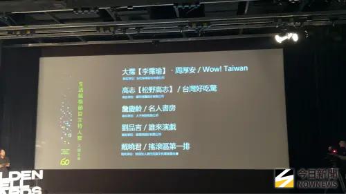 ▲金鐘獎生活風格節目主持人獎入圍名單。（圖／記者李欣容攝影）