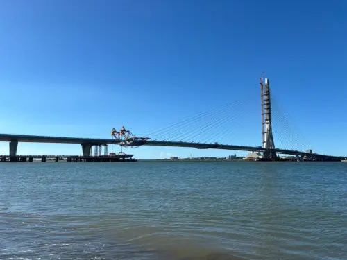 ▲淡江大橋最後的缺口。（圖／記者徐銘穗攝,2025.09.15）