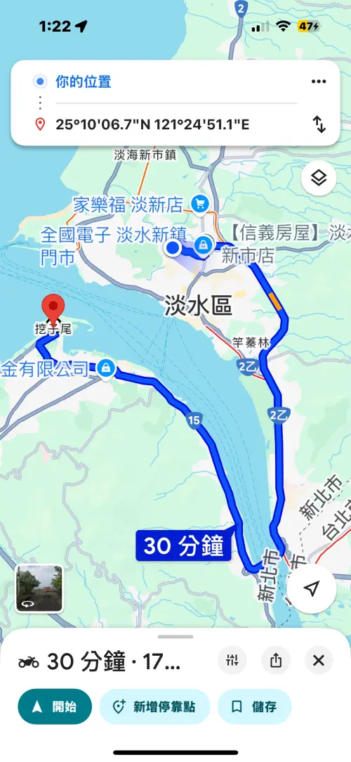 ▲目前從淡水到八里，車程約30分鐘，交通尖峰時間關渡大橋壅塞，時間會更長。（圖／Google Maps）