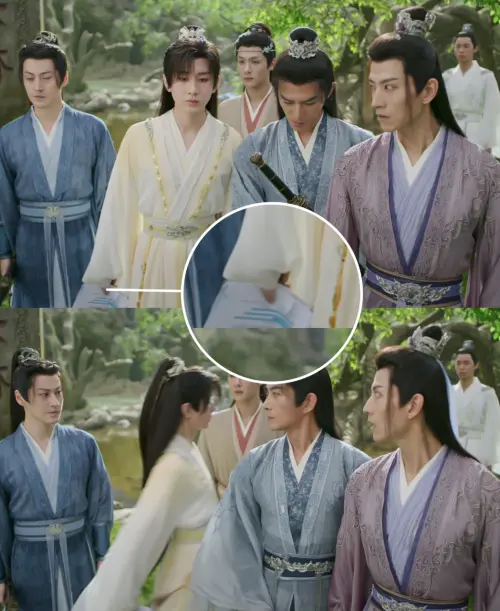 ▲成毅拿著劇本就上戲，穿幫鏡頭也沒人發現。（圖／翻攝自臉書@我們愛追劇）