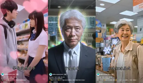 ▲全家「透早八點檔」劇情充滿反轉趣味與戲劇張力，AI角色有學長學妹、上班族與老闆、阿麗與導覽大哥。（圖／全家FamilyMart粉絲團）