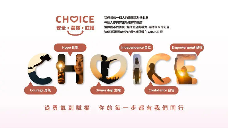 ▲善牧基金會將在2025年創設「CHOICE 安全．選擇．庇護」平台，協助受暴者獲得即時、清楚的求助指引。（圖／善牧基金會提供）