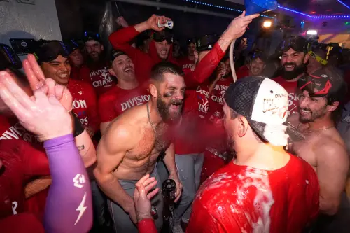 ▲費城人如今不僅提前鎖定東區冠軍，還有望爭奪國聯前二種子，爭取季後賽首輪輪空的優勢。（圖／美聯社／達志影像）