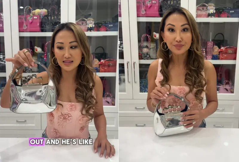 ▲美國美女醫師、網紅文茉恩（Tiffany Moon）分享，自己帶「亞歷山大·麥昆」（Alexander McQueen）的包包登機時，遭安檢攔下，因為包包上的裝飾被認為是指虎、有危險性。（圖／翻攝自instagram／tiffanymoonmd）