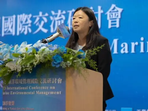 ▲海洋保育署署長陸曉筠致詞。(圖／海洋保育署提供)