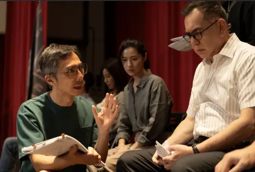 ▲香港名導周冠威（左起）、林予晞、黃秋生首度在《自殺通告》中攜手合作。（圖／本萃電影提供）