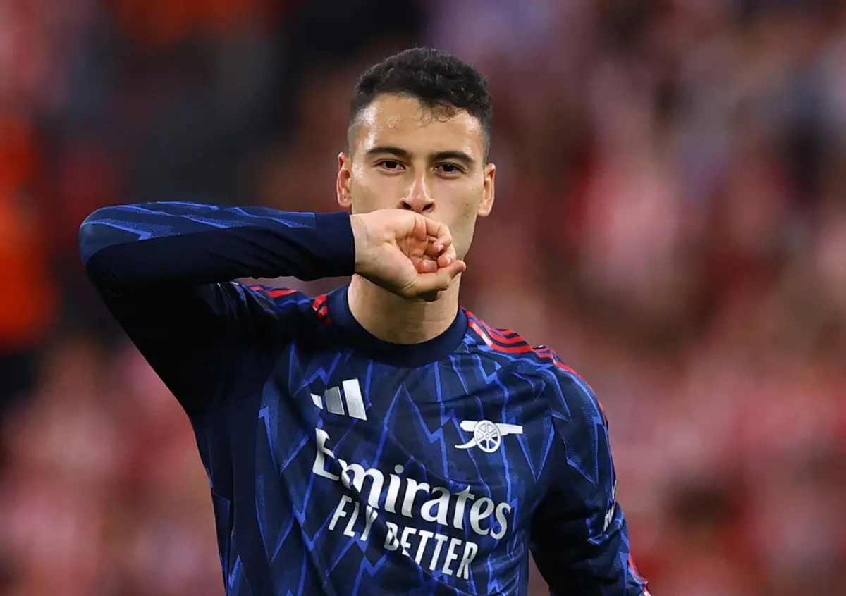 ▲巴西籍前鋒馬丁內利（Gabriel Martinelli）替補登場僅36秒破門，搭配特羅薩德終場前再下一城，兵工廠歐冠小組賽首戰2：0擊退畢爾包，迎來完美開局。（圖／路透／達志影像）