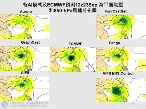 ▲今年第18號颱風樺加沙，從AI預估路徑來看，將在22日晚上影響台灣，且路徑需要特別關注