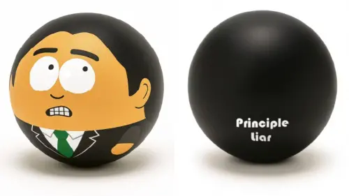 ▲國民黨推出「萊爾校長紓壓球」，首波限量500顆，開賣5分鐘內立即秒殺。（圖／翻攝自國民黨電商中心）