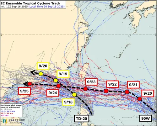 ▲氣象專家吳聖宇表示，樺加沙颱風路線上有點類似2013年的天兔颱風，但根據預報資料仍顯示，其靠近台灣時會是一個「又大又強」的系統，未來颱風中心會不會更接近陸地就很值得觀察。（圖／天氣職人-吳聖宇）