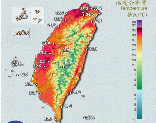 高溫特報／出門被烤焦！氣象署：7縣市高溫示警　新北五股飆39度
